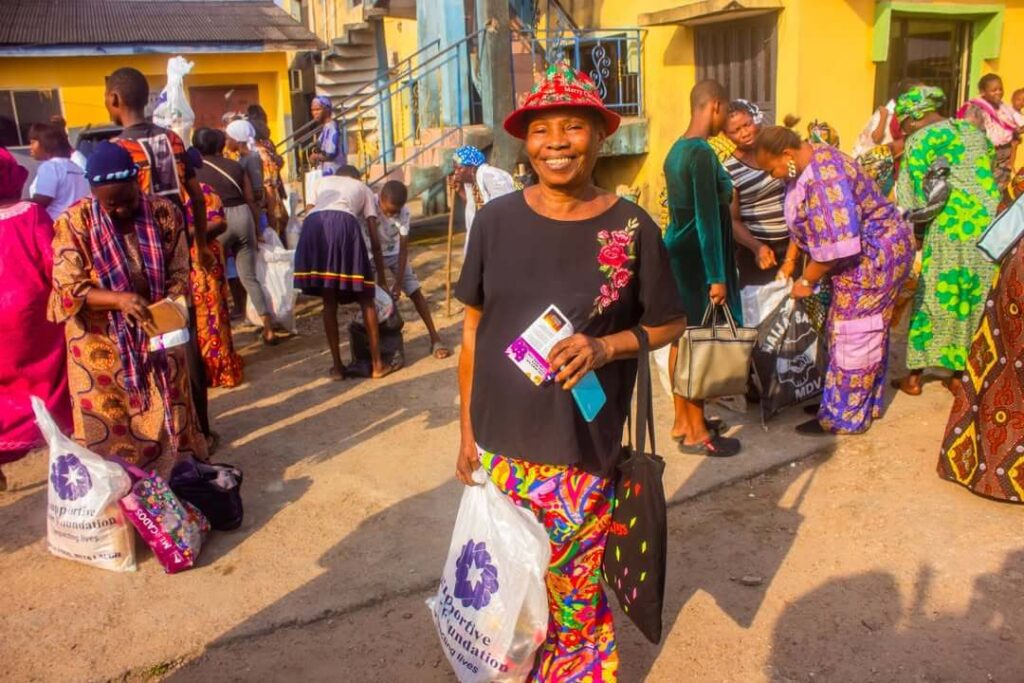 creating a sense of belonging among the less privileged during a SPF community feeding programme in Lagos Nigeria